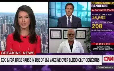 Today on CNN with Dr. Sanjay Gupta discussing Johnson and Johnson blood clot complications